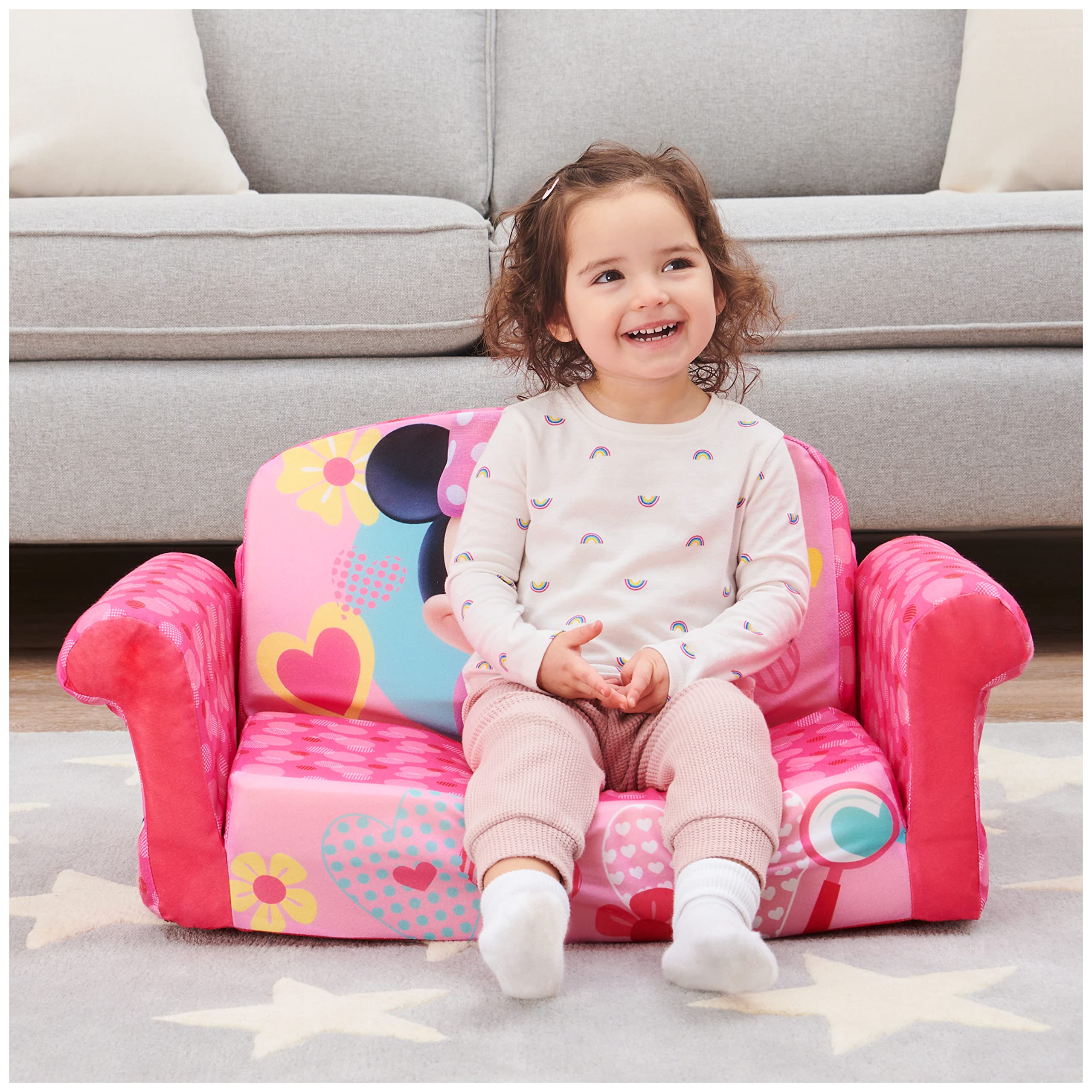 Amazon.co.jp: ミニーマウス 子供 2 in 1 ソファ フリップオープン